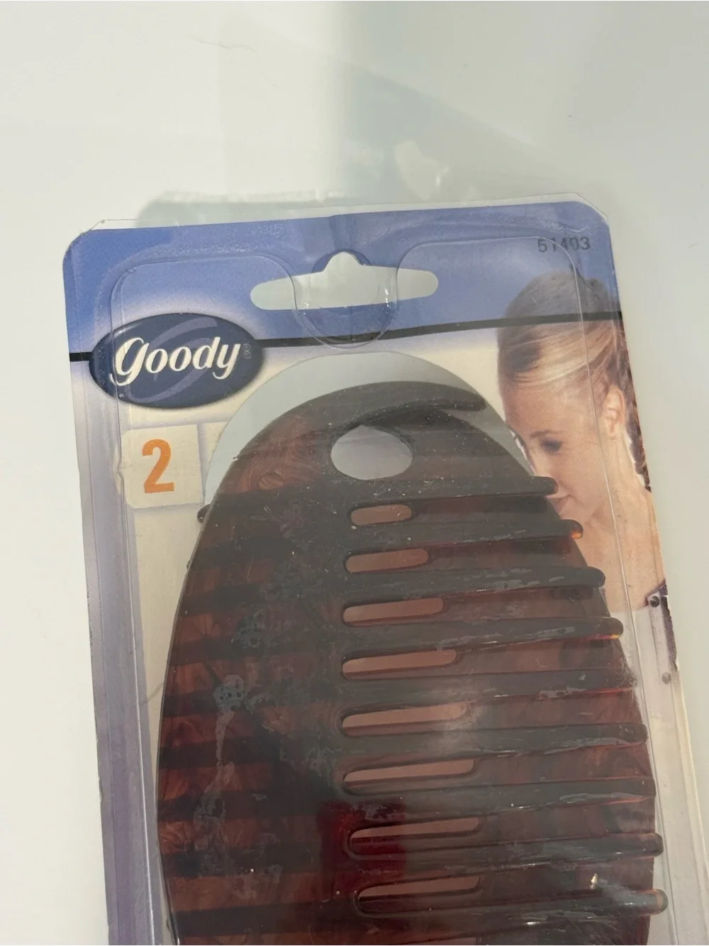 Dead stock Vintage 2000 Goody banana hair clip tortoiseshell color Hair Hints